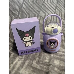 Sanrio Kuromi Thermos Bottle‎ 700ml Stainless Steel Kids Water Bottle Purple